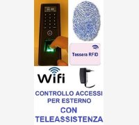 SISTEMA CONTROLLO ACCESSI PER ESTERNO (IP53) MOD. 1951-FINGER/WIFI, CON LETTORE IMPRONTE DIGITALI E TESSERE, SOFTWARE, ALIMENTATORE E E CORSO DI ISTRUZIONE SOFTWARE IN TELEASSISTENZA PER 2 MESI